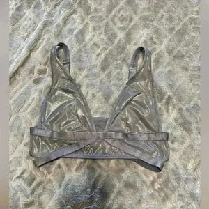 Victorias Secret Gray Sparkle Bralette